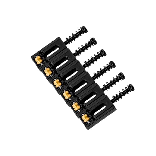 Selles de pontet à rouleaux pour guitare électrique chromées en lot de 6 pièces Argent