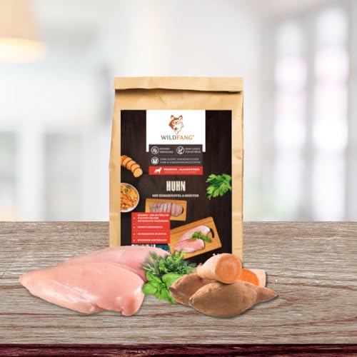 Wildfang® Hundefutter - Trocken - Getreidefreies Hundefutter - Premium Trockenfutter (2 kg, Adult Huhn)