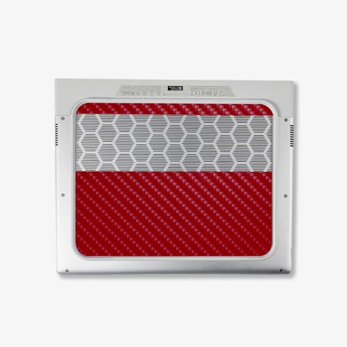 Image of MightySkins Carbon Fiber Skin Compatible With Alienware X14 R2 (2023) Full Wrap Kit - Solid Burgundy | Protective Durable Textured Carbon Fiber Finish | Easy To Apply & Change Styles | Made in the USA