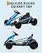 24V 8.1 MPH Electric Go Kart for Kids 8-14 Years, 300w*2 Extra Powerful Motors, Max Load 180Lbs Outdoor Ride on Toy for Teens, Music, Drifting Tires& Spacious Seat, Blue