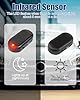 Solar-Powered Fake Car Alarm Flashing Light with Red Led Light Car Alarm System Anti-Theft Led Security Light Simulated Dummy Alarm Warning for Van Vehicle USB Backup Charging #2