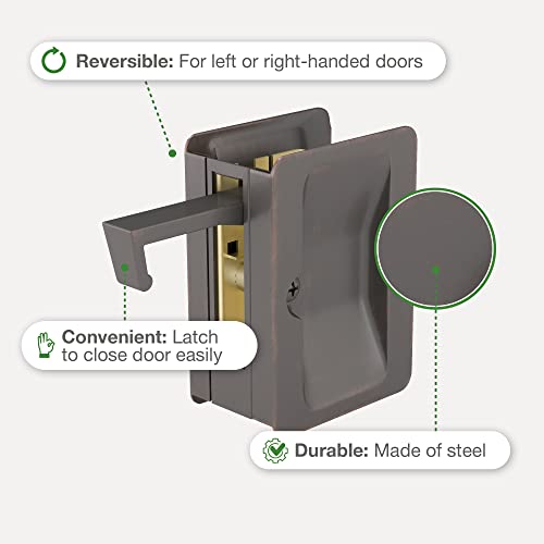Image of Richelieu | Onward Passage Pocket Door Pull, Rectangular, Oil-Rubbed Bronze