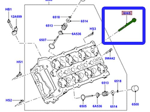Cylinder Head Bolt Set of 16 3.0L SC V6 Petrol Compatible with Land Rover LR4 Range Rover Sport 2014-2022, Range Rover 2013-2021, Discovery 2015 ON VELAR LR026143 M11X178 VIN Related