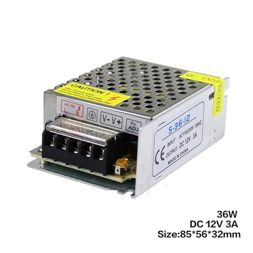 Transformador LED 12V y adaptador AC 220V a DC 12V para tiras de luces 5