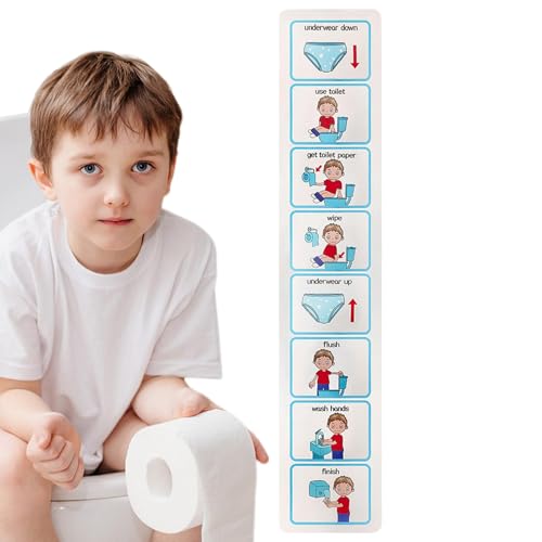 Pegatina para el uso del orinal - Programa visual del inodoro, Guía de orinal para niños | Tarjetas visuales de inodoro para educación especial, pegatinas para horarios de orinal para ayudas visuales