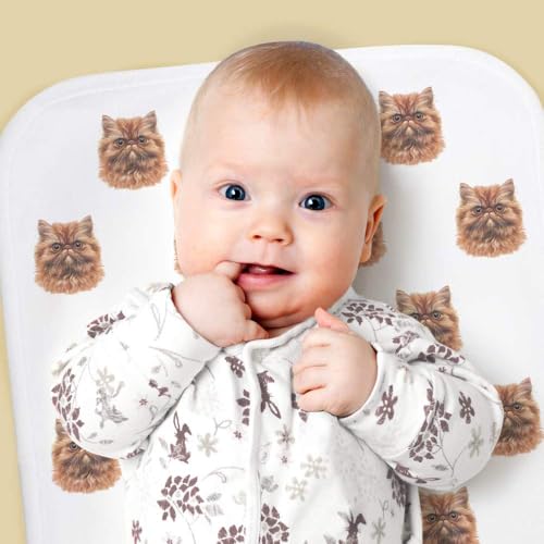 Azeeda 'Persian Cat Front View' Baby Burp/Wash Cloth (BC00028656)2