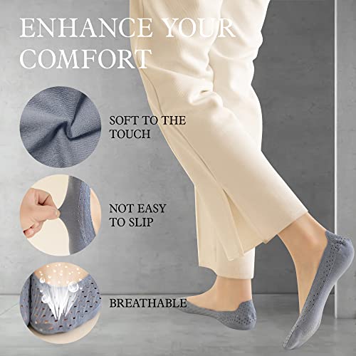 Aoczes 9 Pairs No Show Socks Womens Low Cut Liner Socks For Flats Heels Non Slip Hidden Invisible Socks With Breathable Mesh #TOP2