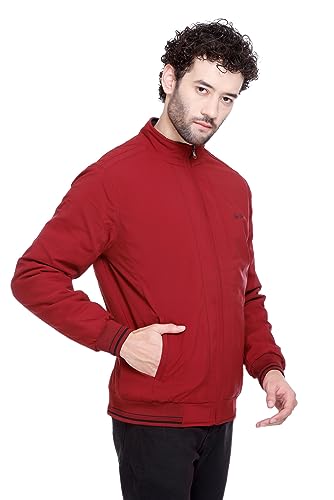 Image of RARE TIMES Winter Reversible Bomber Jacket For Men | Mens Quilted standard length Puffer Jacket | Full Sleeve Mens Jacket