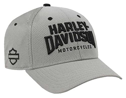 Harley-Davidson Men's Insignia Embroidered H-D Adjustable Baseball Cap - Gray