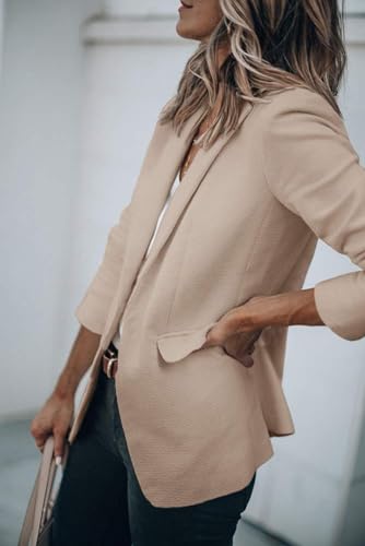 Blazers for Women Business Casual Open Front Long Sleeve Work Office Suit Jackets Blazer Oversized Lightweight Coats3