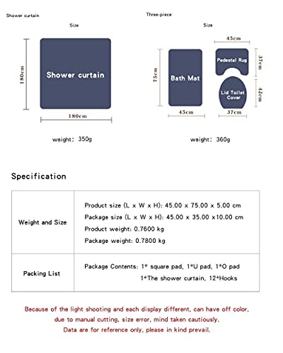 Claean-Acces-Home Toilettendeckelbezug Vier Sätze Von Weihnachten Elemente Druck Toilettenboden Schnee Weihnachtsbaum Wasserdicht Badvorhang-Sdyl176+Sds176_Abbildung – Bild 4