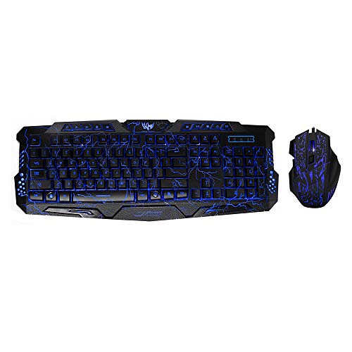 Image of J60 Gaming Keyboard Mouse Combo Anti-ghosting Adjustable DPI Backlit for Desktop Notebook Laptop PC Computer (English Version)