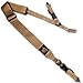 S2Delta - USA Made Premium 2 Point Rifle Sling, Fast Adjustment, Modular Attachment Connections, Comfortable 2” Wide Shoulder Strap (Coyote Tan, Push Button)