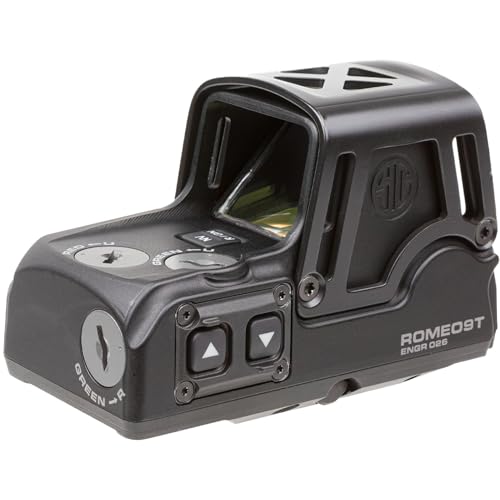 Sig Sauer ROMEO9T 1x38mm Red Dot Sight - Dual Color Reticle, Red/Green Illumination, Fogproof, Waterproof, 0.5 MOA, Black