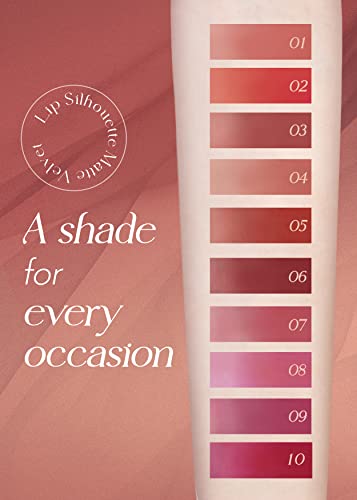 I'm Meme Lip Silhouette Matte Velvet Tint - 02 Highteen Red (Orange Red Shade) | Lip Stain, Vivid Color, Long Lasting, Moisturizing & Hydrating, Light-Weight, Matte Finish, Korean Beauty Makeup, 4Ml #TOP4