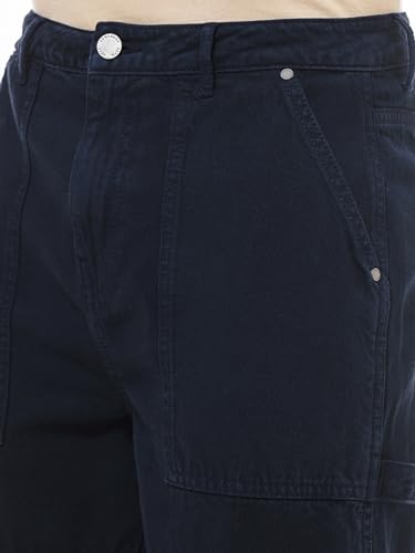 Image of Bewakoof Men Mid Rise 100% Cotton Solid Straight Fit Jeans|Straight Fit Jeans - Regular Fit | Classic Denim Pants | Everyday Casual