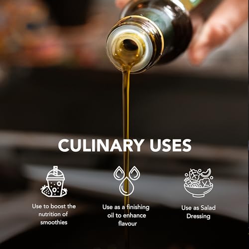 Image of HESTHETIC Cold Pressed Mustard (Sarson) Oil 750ml | Pure Sarson Ka Tel | Natural-Aroma Unrefined Cooking Oil for North Indian & Bengali Cuisine | German-Tech Single-Screw Press | Glass Jar
