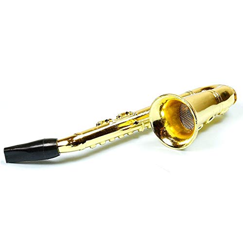 LEANO Creative Small Sax-Shape Metal Mini Sacks Pipe Photographs