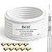 Produktbild Germany B.e.s.t Koaxialkabel 20m SAT-Kabel | 4K Ultra HD | Class A+ | DVB-S/S2 DVB-C DVB-T BK Anlagen | 5Fach Geschirmt | 135dB | Antennenkabel | Koaxkabel | 10x F-Stecker
