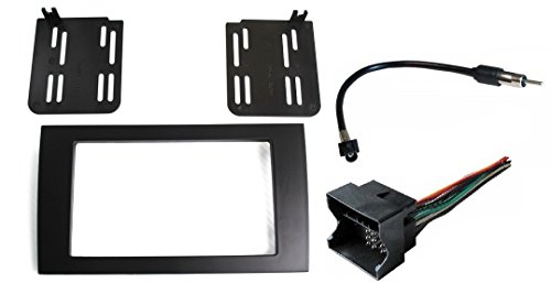 Aftermarket Radio Stereo Installation Double Din Dash Kit Mount Trim Bezel Compatible with Audi A4 and RS4 Select Models