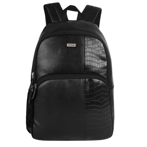Vegan Leather Casual Laptop 15 in Croco Fusion Design Business College Office YKK Zippers Backpack For Unisex-image-48