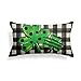 AVOIN colorlife Funda de almohada de trébol de la suerte a cuadros de búfalo del Día de San Patricio, funda de cojín de trébol de 12 x 20 pulgadas, decoración para sofá
