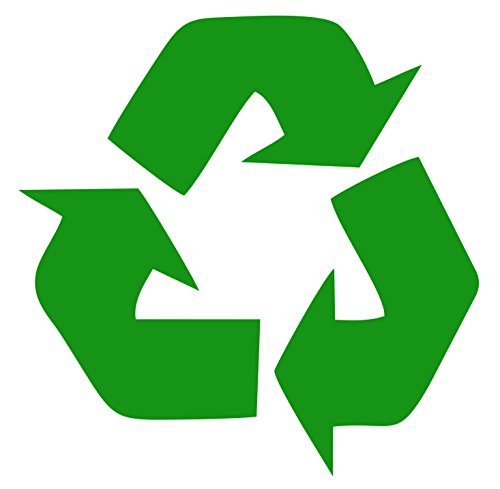 RECYCLE symbol 5 GREEN Vinyl Decal Window Sticker