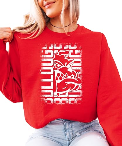 Olive Loves Apple Bulldogs Mascot Unisex Sweatshirt for Adults, Teens, & Kids School Sports Team Pride Sweater3