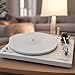 Menesia Acrylic Turntable Mat - Vinyl Slipmat for Record Player Accessories, White Acrylic Slip Mat Vinyl
