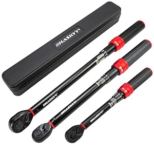 HASKYY Llaves DinamomÃ©trica Set 1/4″ 3/8″ 1/2″ 5-25 Nm 20-120 Nm 40-220 Nm 3 piezas bicicleta moto motor coche industria coche llaves de torsiÃ³n
