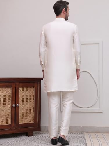 Maple Clothing Kurta Pajama Set Solid Color Indian Clothing for Men Party Wear Wedding Guest Outfit3