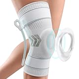 【Patellar Silikonpolster】Der Kniebandage nimmt 3D patellar Silikonring an, der weich und elastisch ist und den Knieknochen fest umschließt Dämpft Stöße und Kollisionsschutz, entlastet den Kniedruck und bietet 360° Rundumschutz für das Knie. Lindern Sie effektiv Kniegelenkskrankheiten wie Arthritis, Osteoarthritis, Gelenkschmerzen, Meniskusriss, Sportverletzungen, Schwellungen, Tenonitis, Verstauchung usw
