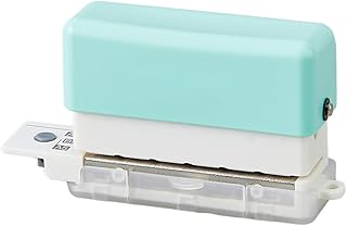 SUPERFINDINGS 6-Hole Portable Paper Punch Loose Leaf Paper Puncher Mini Binding Machine Aquamarine Binders Puncher Manual ...