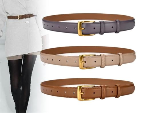 Rfmfkkg Women Leather Adjustable Belt Buckle Jeans Dress Waistband Casual Ladies Belt For Dresses & Jeans2