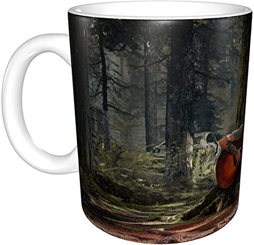 KEROTA Ellie Playing Her Guitar 4K The Last of Us Part 2 - Taza de té de cerámica para el hogar...