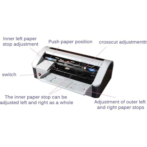 Elektrischer Papierschneider, automatischer Papierschneider für Einladungen, Mitgliedskarten, Lesezeichen – ideal für Zuhause und Büro