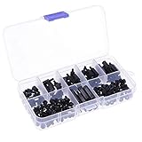 LIKENNY M3ねじ ナット六角スペーサー ナイロンねじ キット 基板固定 PCBボード 六角ねじナット精密機械に 約180個 ブラック