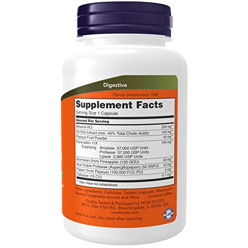 Now Foods 2964 Supplements, Super Enzymes, Formulated With Bromelain, Ox Bile, Pancreatin And Papain,180 Capsules thumb #1
