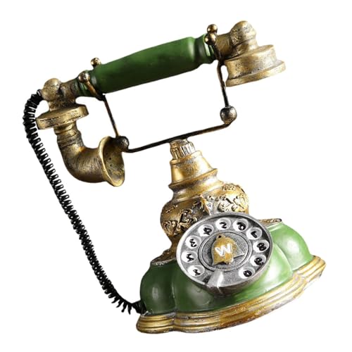 Teléfono vintage de resina de alta calidad y disco giratorio clásico