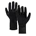 Ldbuejiaja Water Gloves 5mm Neoprene Five Finger Gloves Warm Wetsuit Winter Gloves with Adjustable Waist Strap for Scubas Diving