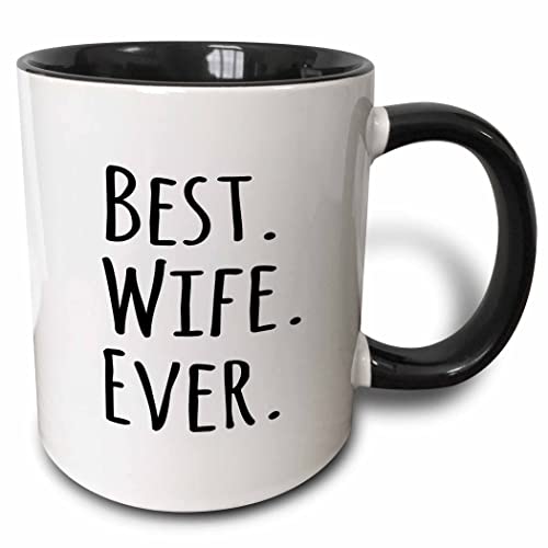 3dRose Best Wife Ever Mug, 11 oz, Black 3dRose Best Wife Ever Mug, 11 oz, Black
