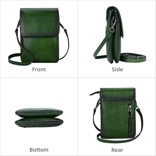 Image of Iswee Rfid Blocking Small Crossbody Bag for Women Travel Classic Style | Genuine Leather,Adjustable Shoulder Strap,Fits 6.9 inch Phone,Anti-Theft Purse,Perfect for Daily Use and Weekend Travel
