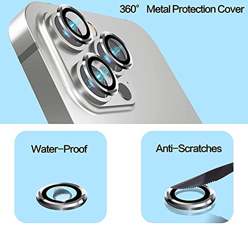 Image of V MOBITE Camera Lens Protector Ring for iPhone 12 Pro | Scratch Resistant Metal Camera Lens Guard | HD Clear Anti-Shock Dustproof Lens Protection Cover | Easy Installation Silver