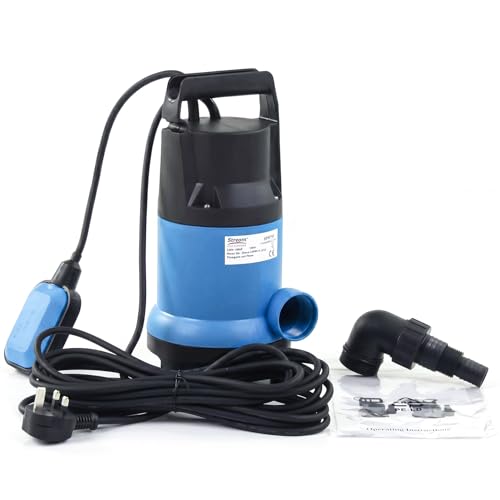 Image of Submersible Water Pump 400W 7500L/H Water Pump for Vacuum Hot Tube, Electric Submersible Water Pump with Float Switch for Clean Dirty Water Garden Pond Pool Hot Tub