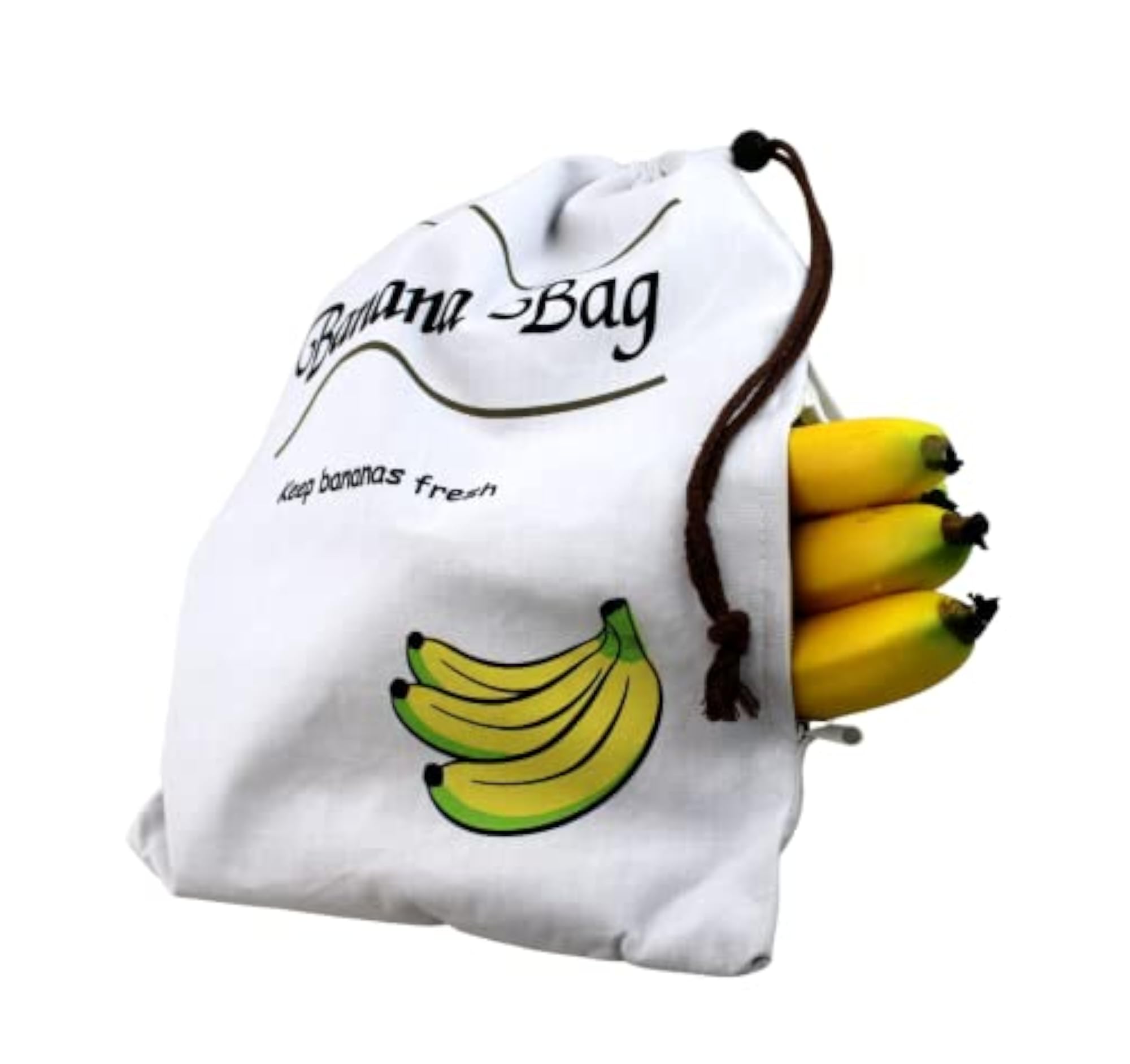 Banana Storage Drawstring Bag with Side Zipper