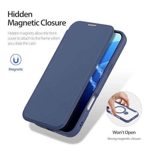 Coque support magnétique MagSafe pour iPhone 16 Pro Max dos transparent slim