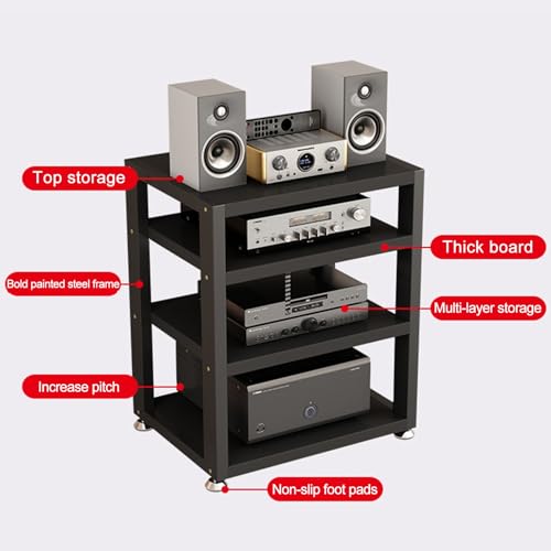 Soporte for audio sin vibraciones estante compacto de 3 niveles 7