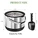 FiveHome 5QT/4.8L Insulated Ice Bucket for Parties, Large Capacity Double-Wall Beverage Bucket with Scoop & Lid for Champagne, Wine, Cocktail (Black)