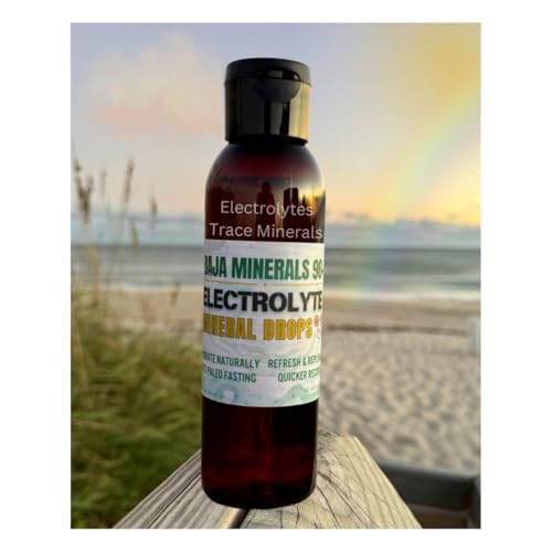 Electrolyte Hydration Drops Baja 90+ Marine Minerals Dropper or Refill – Complete Hydration Solution - Trace Elements (4 oz Squeeze Bottle)