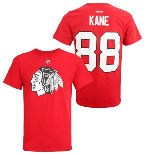 Outerstuff NHL Chicago Blackhawks Patrick Kane #88 Team Color Short Sleeve Cotton Tee, XX-Large